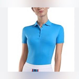 New Women’s G/FORE Featherweight Golf Short Sleeve Polo, Tulum Blue, Small,gfore